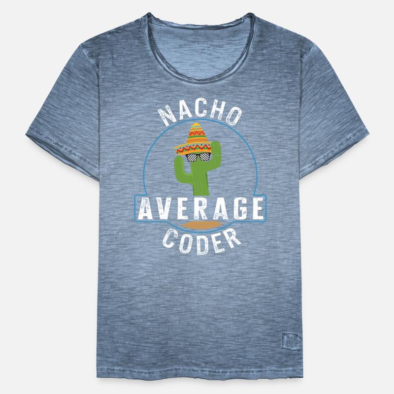 Programmierer-Shirt, Nacho Average Coder T-Shirt, Männer Vintage T-Shirt