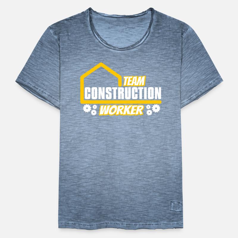 Construction Worker Team House Construction Client Helper Men's Vintage T-Shirt
