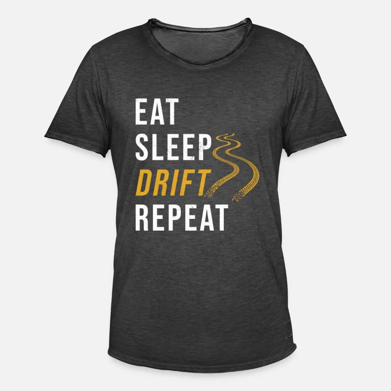 Drift Driftauto Auto Fan Spruch - Männer Vintage T-Shirt - Vintage Schwarz