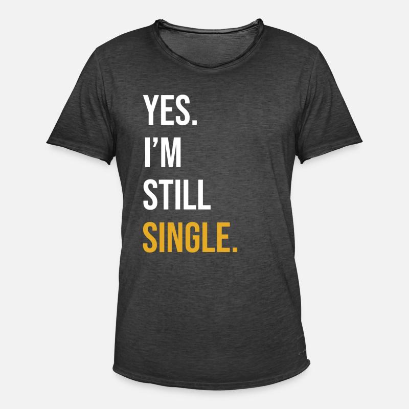 Single Spruch Single Day Geschenk - Männer Vintage T-Shirt - Vintage Schwarz
