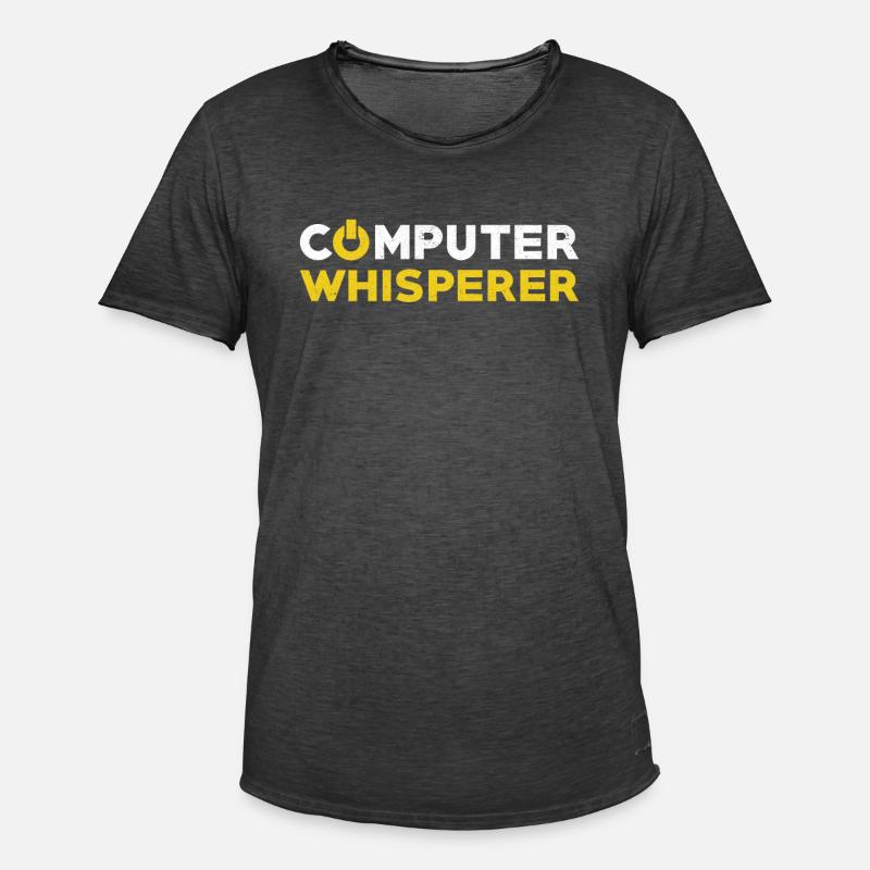 Computer scientist gift computer - Men's Vintage T-Shirt - washed black