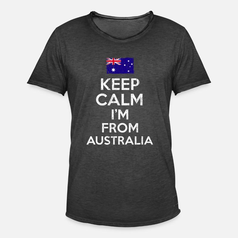 Australia Keep Calm - Männer Vintage T-Shirt - Vintage Schwarz