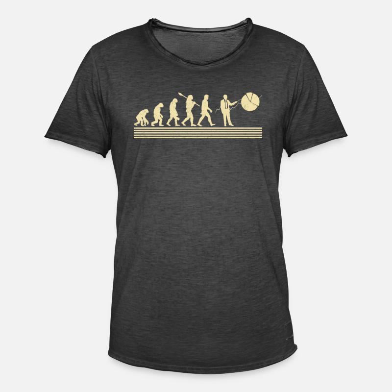 Evolution Des Finanzanalysten - Männer Vintage T-Shirt - Vintage Schwarz