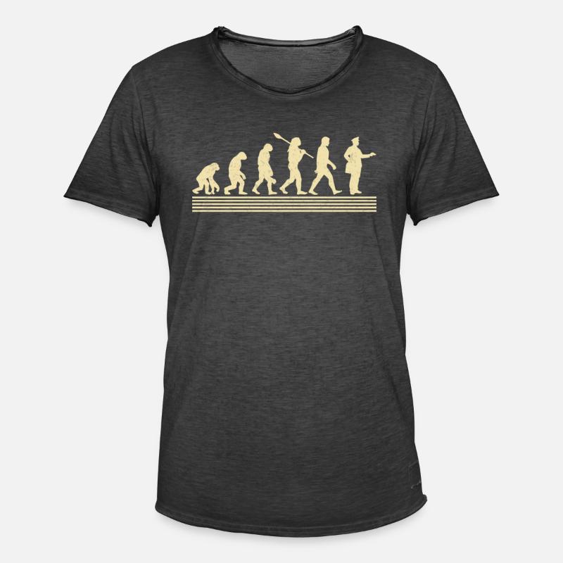 Postman-evolution - Männer Vintage T-Shirt - Vintage Schwarz