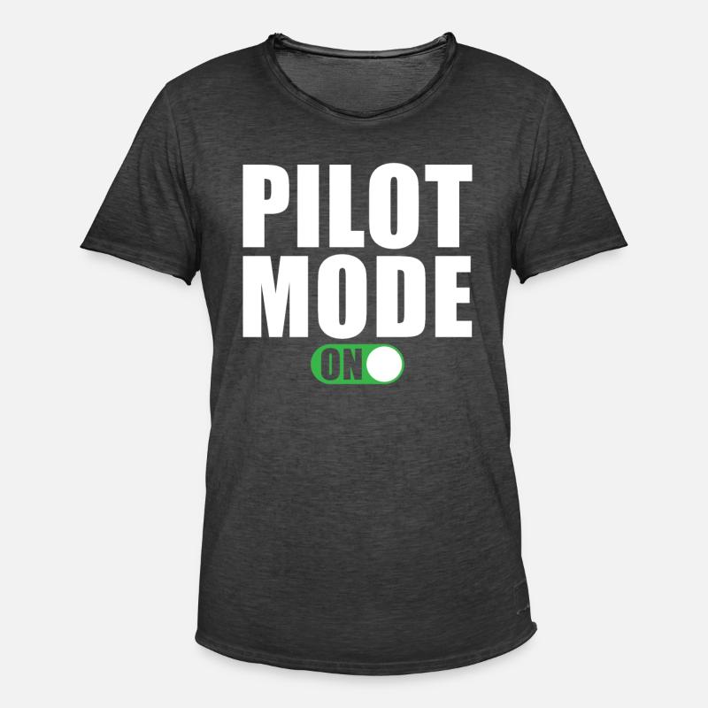 Pilot Modus Ein - Männer Vintage T-Shirt - Vintage Schwarz