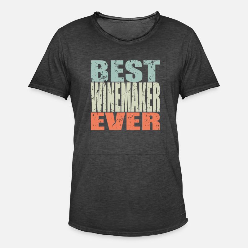 Best Winemaker ever Winemaker Gift - Men's Vintage T-Shirt - washed black