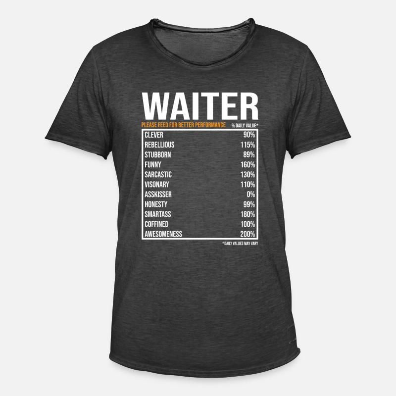 Kellner Spruch Kellner Geschenk - Männer Vintage T-Shirt - Vintage Schwarz
