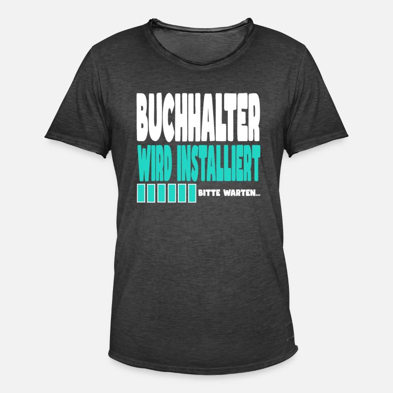 Buchhalter wird installiert - Männer Vintage T-Shirt - Vintage Schwarz