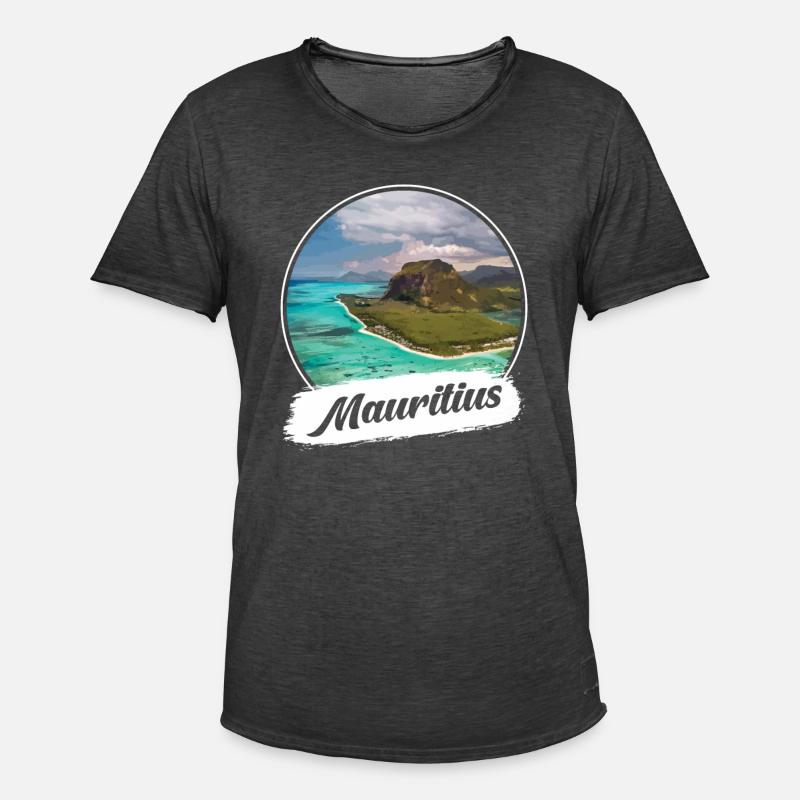 Mauritius Souvenir - Männer Vintage T-Shirt - Vintage Schwarz