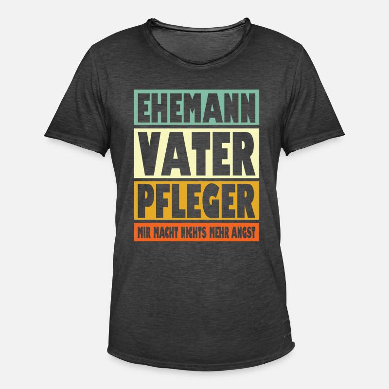 Pfleger Vater Ehemann Held - Männer Vintage T-Shirt - Vintage Schwarz