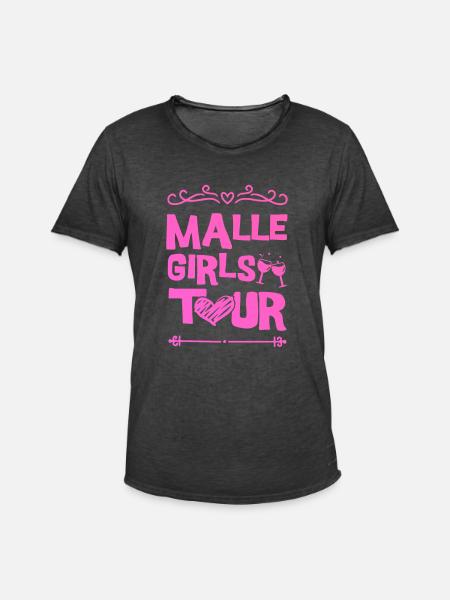 Malle Party Team - Men's Vintage T-Shirt - washed black