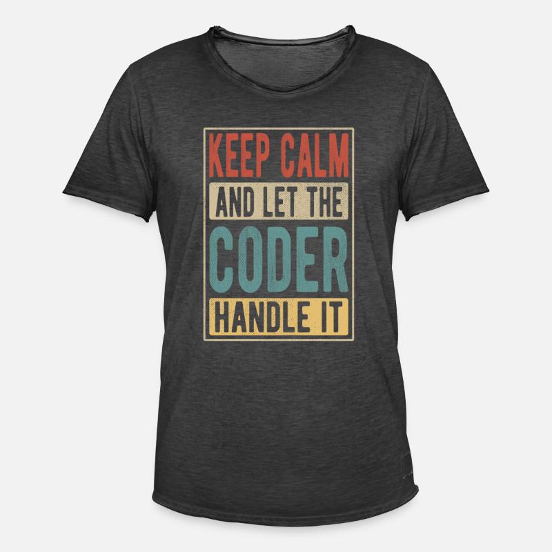 Coder Retro Cadeau - T-shirt vintage Homme - noir vintage
