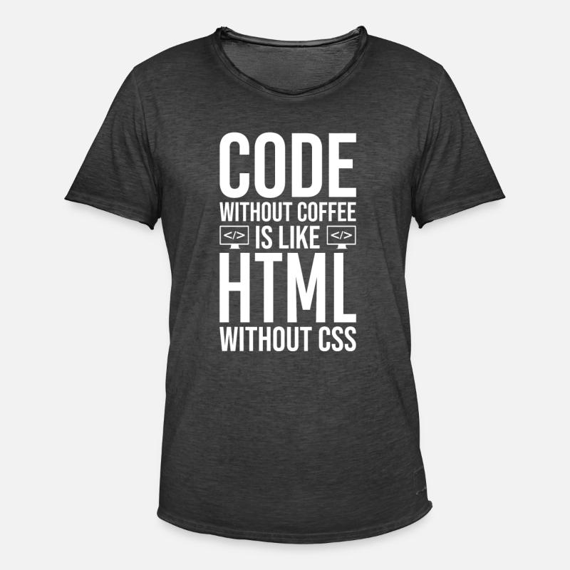 Coder Kaffee Geschenk - Männer Vintage T-Shirt - Vintage Schwarz