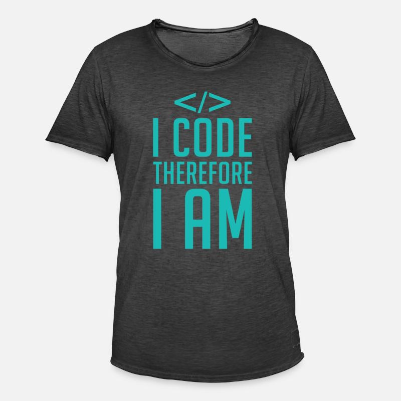 Code Codeur Programmeur Développeur Codeur - T-shirt vintage Homme - noir vintage