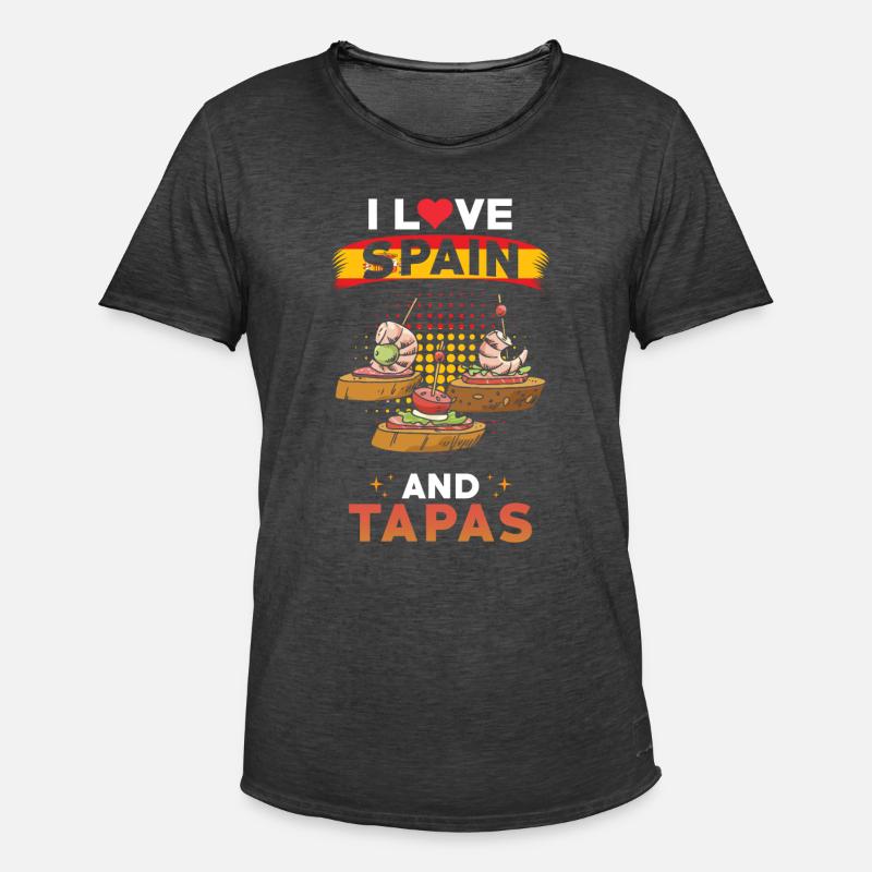 Tapas Spanien Spanische Küche - Männer Vintage T-Shirt - Vintage Schwarz