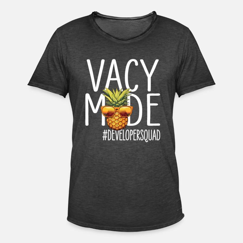 Entwickler-Urlaub im Vacy-Modus Developersquad - Männer Vintage T-Shirt - Vintage Schwarz