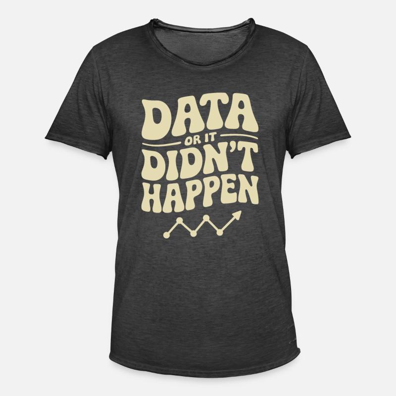 Data Analyst Data Scientist Data - T-shirt vintage Homme - noir vintage