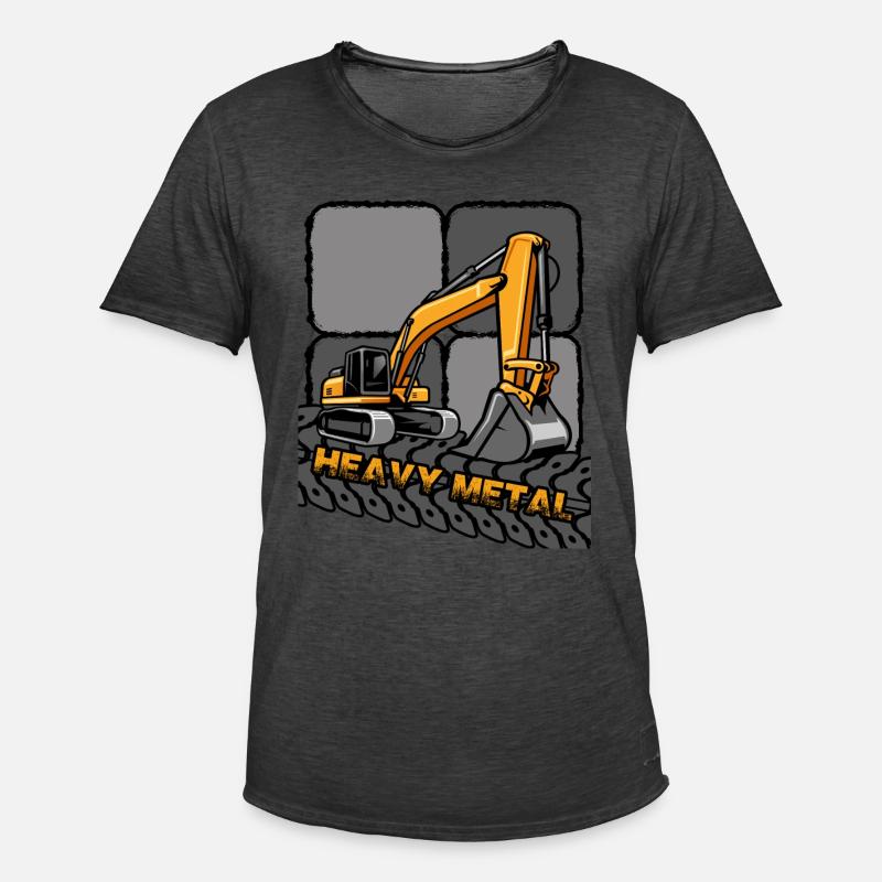 Bagger Baggerführer "Digger" Baggerschaufel - Männer Vintage T-Shirt - Vintage Schwarz