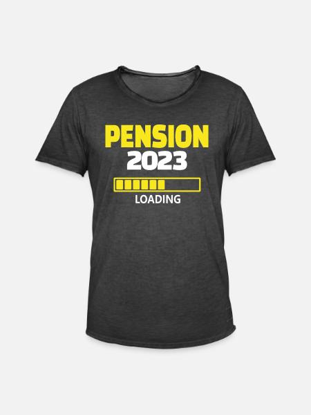 Pension 2023 loading - Männer Vintage T-Shirt - Vintage Schwarz
