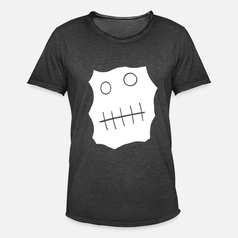 Geist Gespenst süß oder gruselig - Männer Vintage T-Shirt - Vintage Schwarz