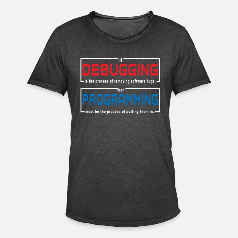 Debugging-Programmierung - Männer Vintage T-Shirt - Vintage Schwarz