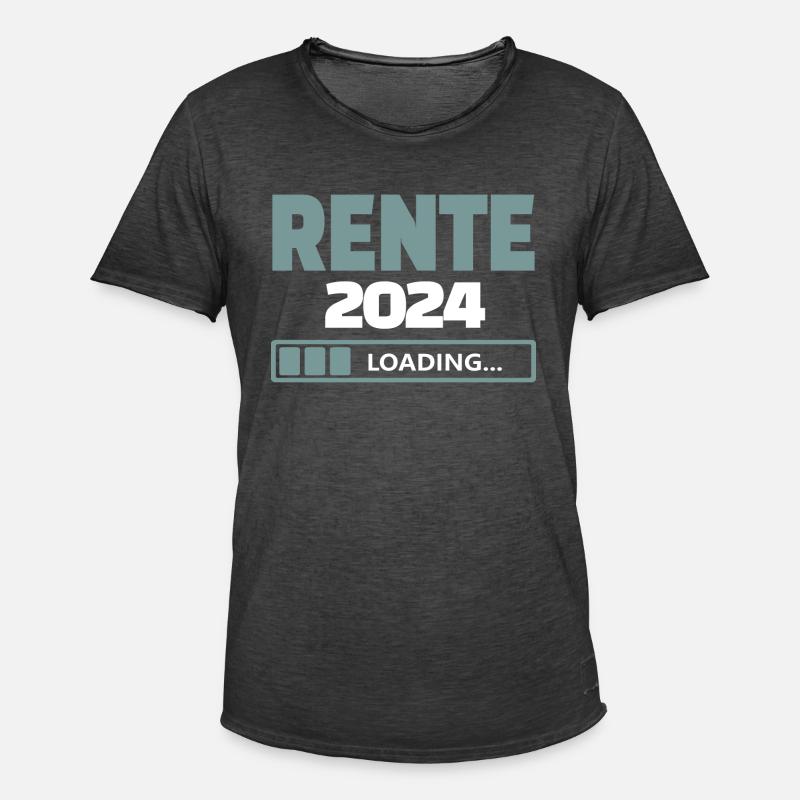 Rente 2024 loading - Männer Vintage T-Shirt - Vintage Schwarz