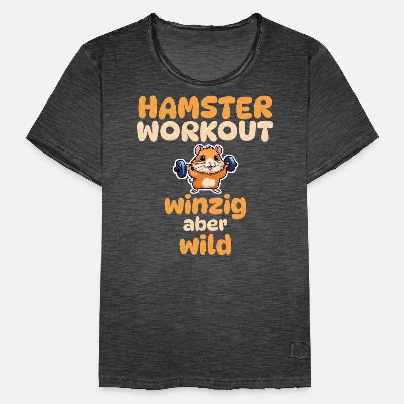 Hamster Workout - Winzig und wild Männer Vintage T-Shirt