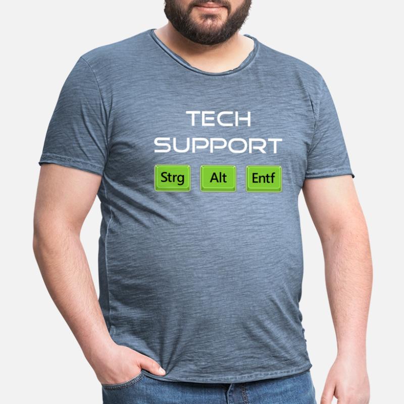 Tech | Assistance technique | Computer Admin | Nerd T-shirt vintage Homme
