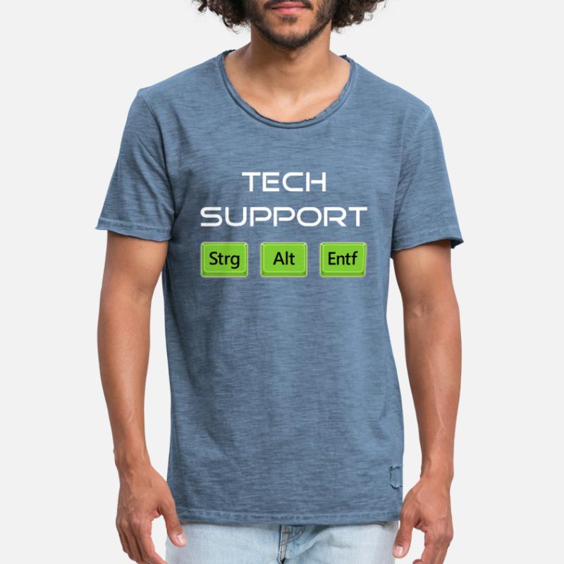 Tech | Technischer Support | Computer Admin | Nerd Männer Vintage T-Shirt