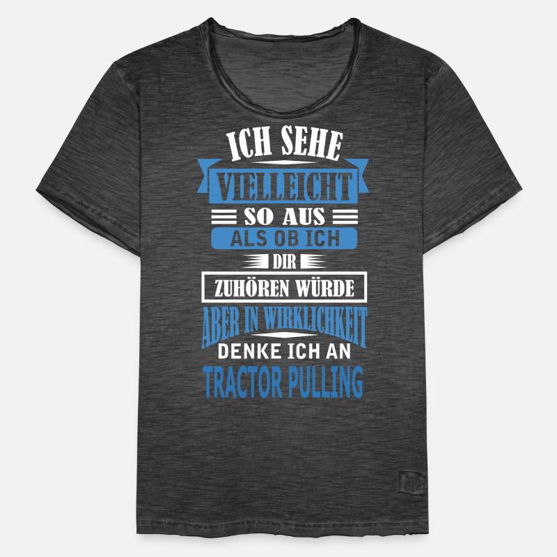 TRACTOR PULLING Männer Vintage T-Shirt