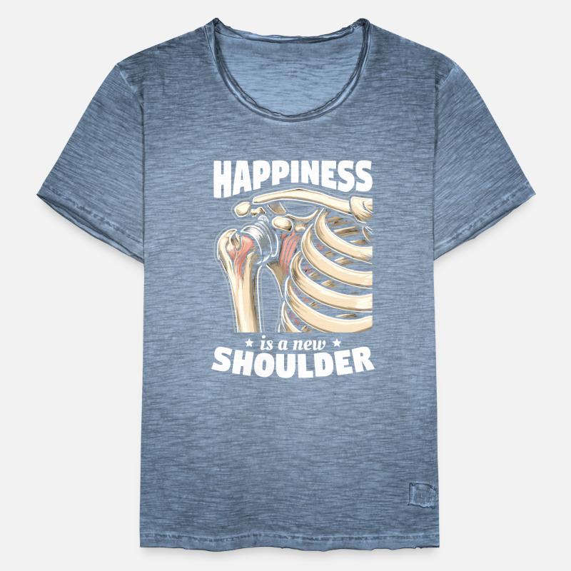 Bionic Shoulder Replacement Surgery Joint Recovery Men's Vintage T-Shirt
