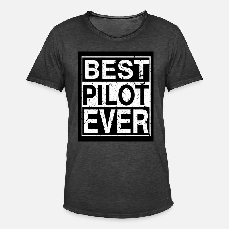 Pilot Bester Pilot - Männer Vintage T-Shirt - Vintage Schwarz