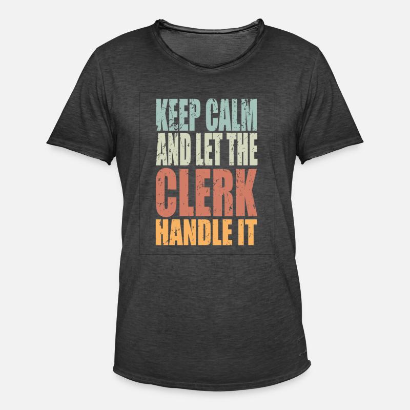 Keep Calm Sachbearbeiter Spruch Sachbearbeiter - Männer Vintage T-Shirt - Vintage Schwarz