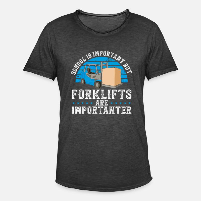 Gabelstaplerfahrer Geschenkidee - Männer Vintage T-Shirt - Vintage Schwarz