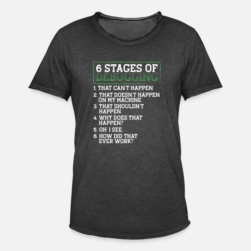 Programmieren Informatiker Coder - Männer Vintage T-Shirt - Vintage Schwarz