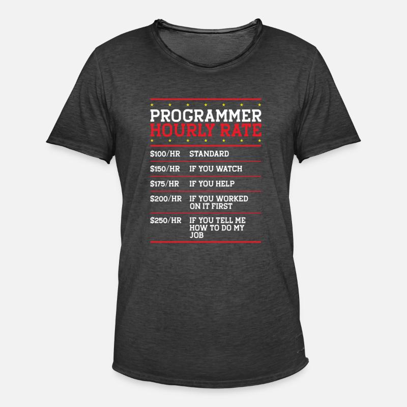 Programmierer Coder Code Computer - Männer Vintage T-Shirt - Vintage Schwarz