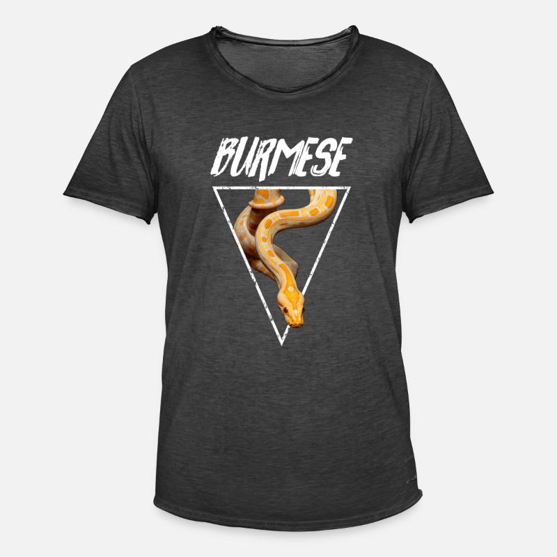 Burmese Python Snake Owner - Men's Vintage T-Shirt - washed black