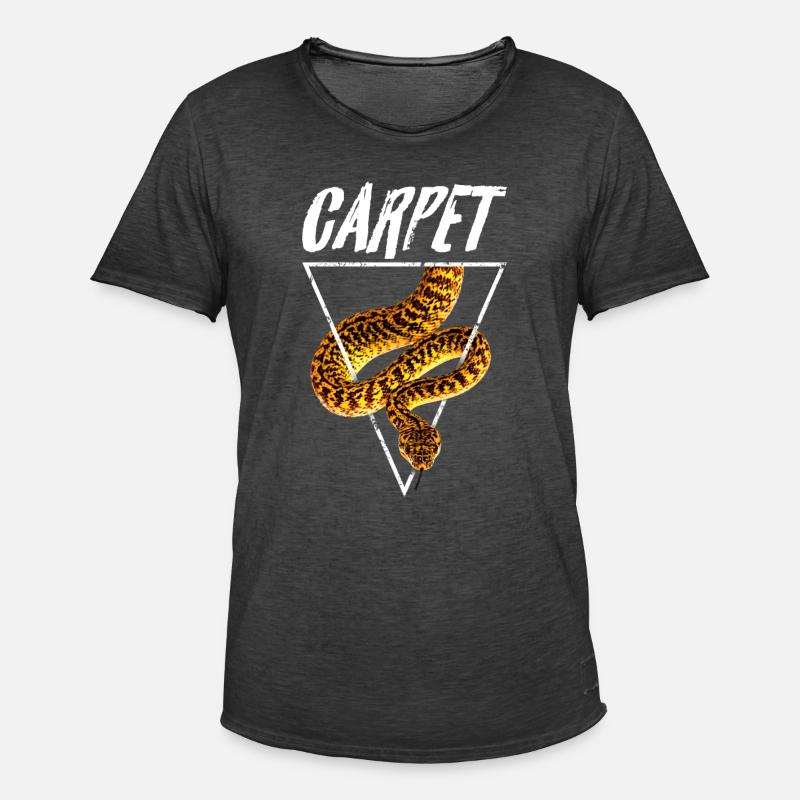 Tapis Python Retro Snake Propriétaire - T-shirt vintage Homme - noir vintage