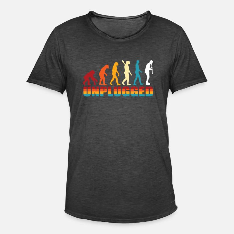 Oboe Evolution - Männer Vintage T-Shirt - Vintage Schwarz