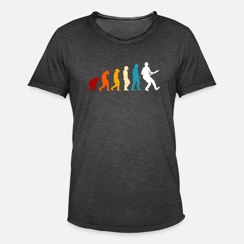 E-Gitarre Evolution - Männer Vintage T-Shirt - Vintage Schwarz