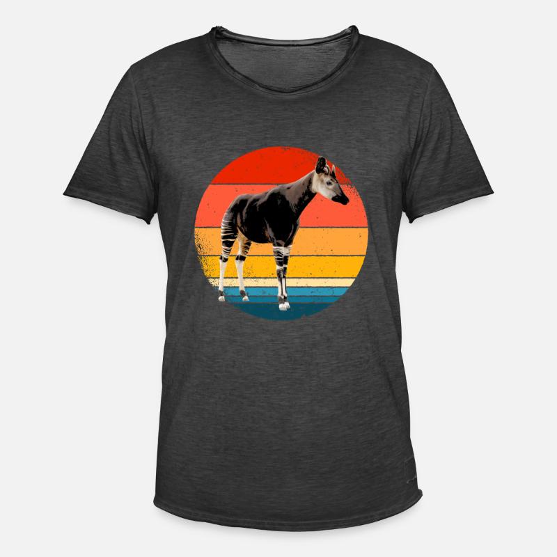 Okapi Geschenk - Männer Vintage T-Shirt - Vintage Schwarz