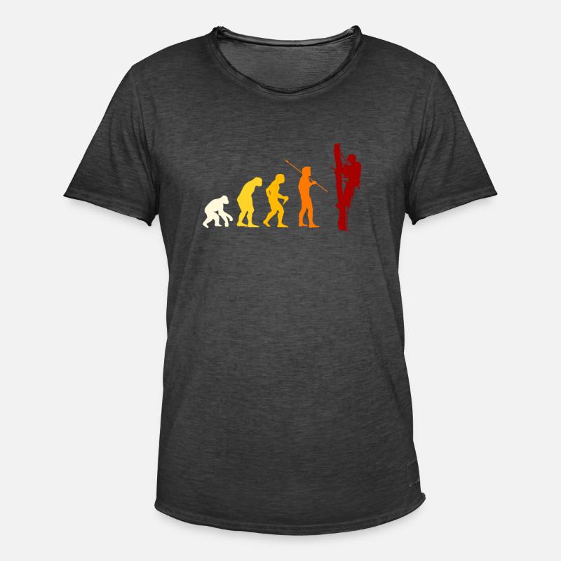 Baumpfleger Evolution - Männer Vintage T-Shirt - Vintage Schwarz