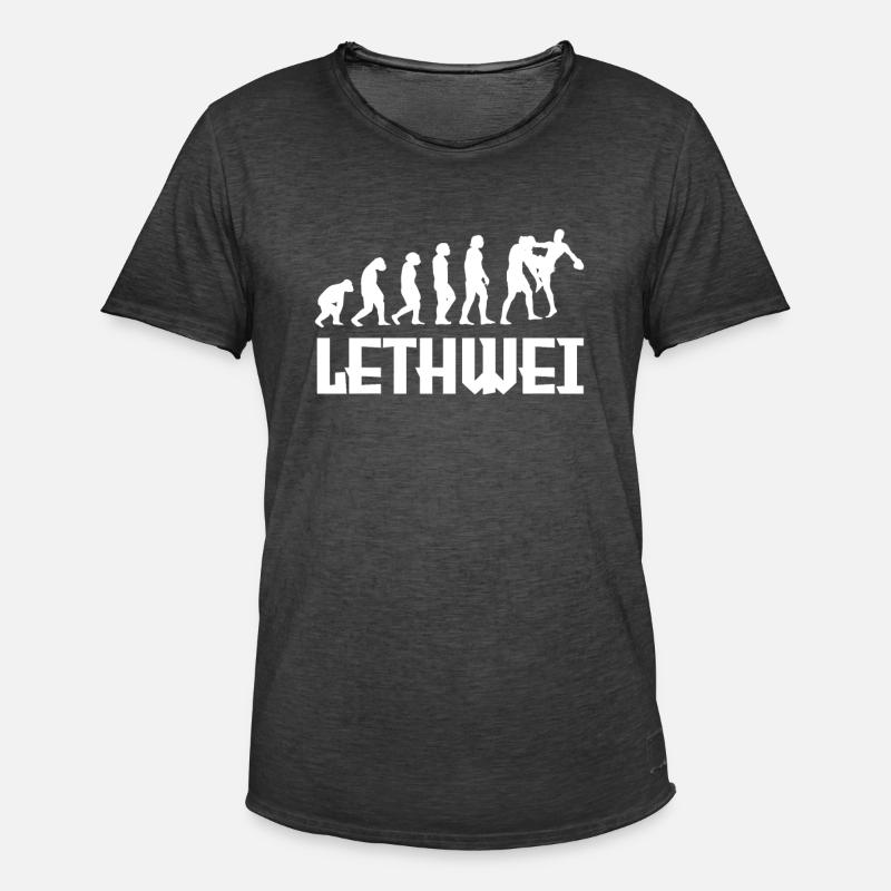 Évolution de Lethwei - T-shirt vintage Homme - noir vintage