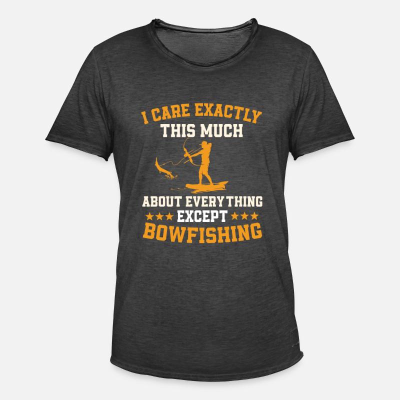 Bogenfischen Spruch - Männer Vintage T-Shirt - Vintage Schwarz