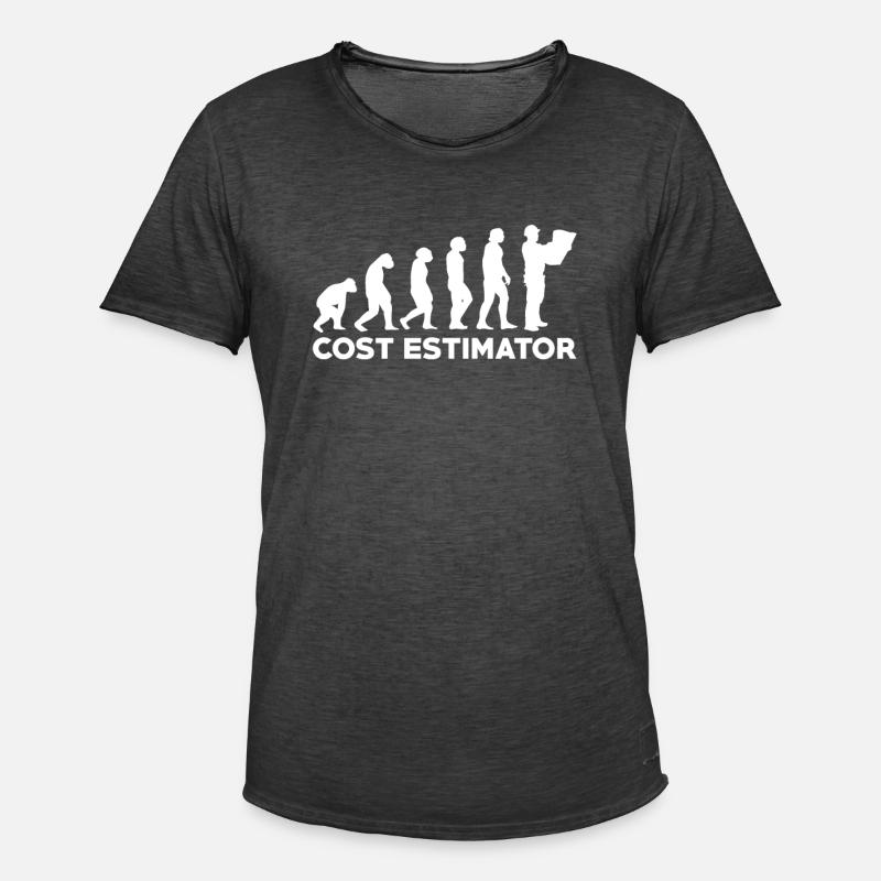 Kostenschätzer Evolution - Männer Vintage T-Shirt - Vintage Schwarz
