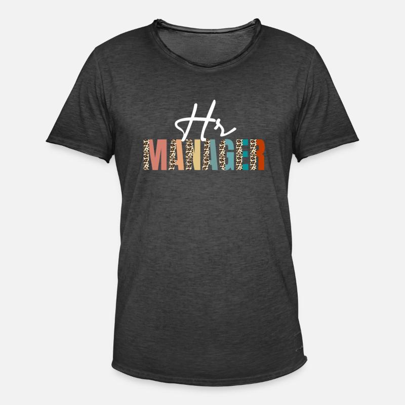 HR-Manager Leopard Pattern Human Resources - Männer Vintage T-Shirt - Vintage Schwarz