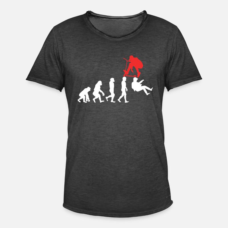 Stunt Scooter Evolution - Männer Vintage T-Shirt - Vintage Schwarz