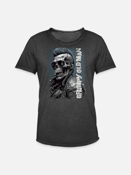 Grumpy old man - Men's Vintage T-Shirt - washed black