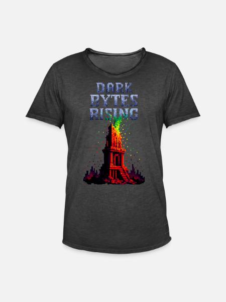 Dark Bytes Rising – Digital Awakening - Männer Vintage T-Shirt - Vintage Schwarz