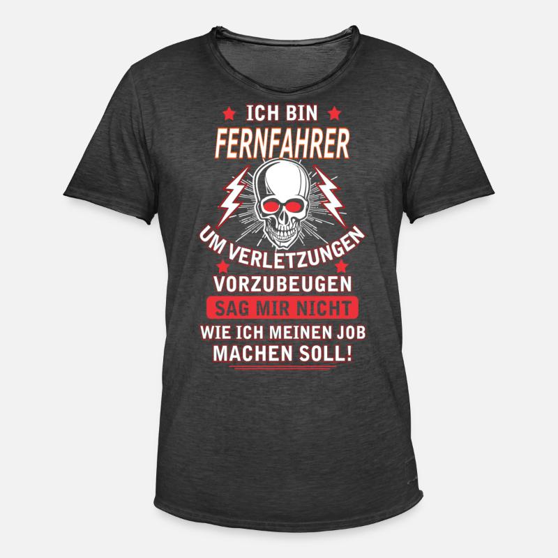 FERNFAHRER - Männer Vintage T-Shirt - Vintage Schwarz